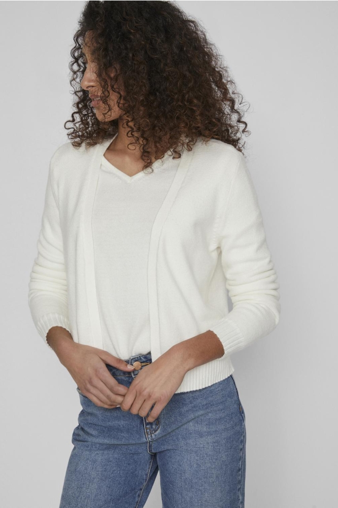VIRIL SHORT L/S KNIT CARDIGAN-NOOS 14060800 White Alyssum